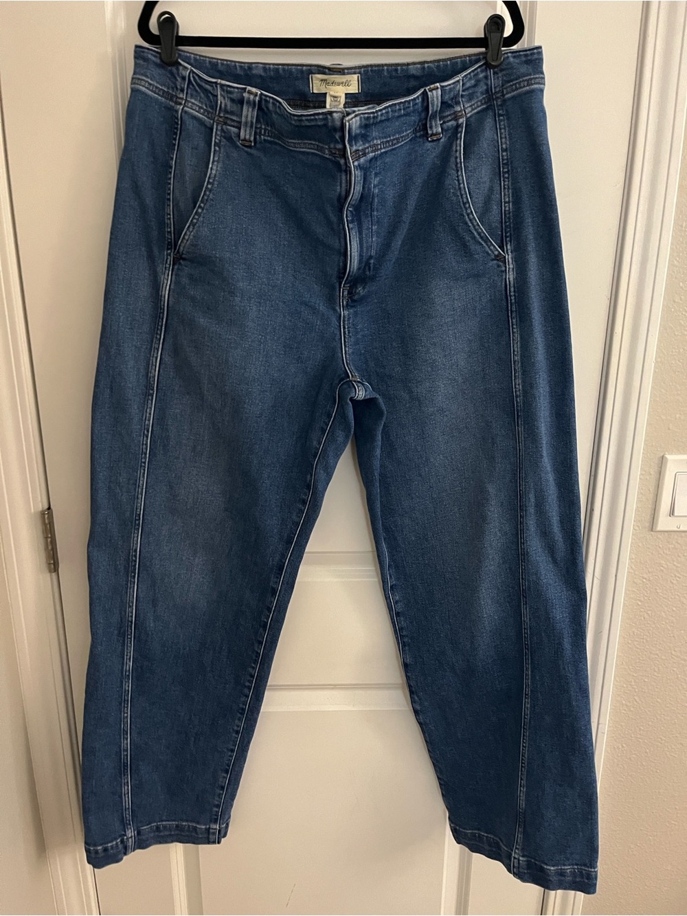 Madewell Tapered Denim Trousers in Calvert Wash